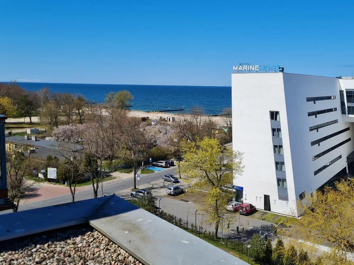 Apartamentyprzymorzu Olympic Park Z Prywatnym Tarasem Z Widokiem Na Morze Kołobrzeg